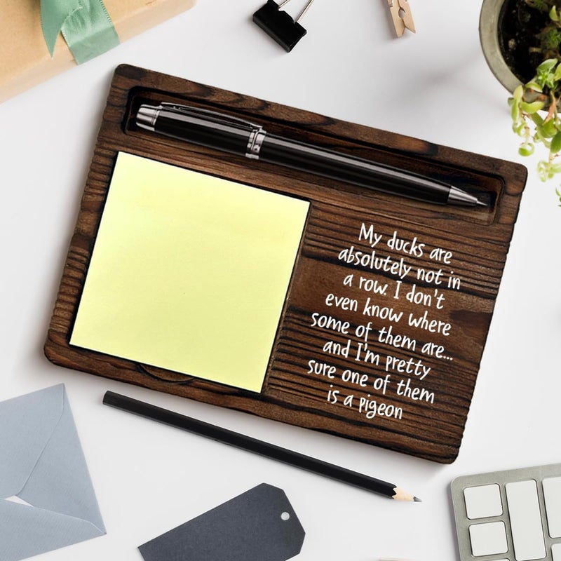 QODMGD Funny Office Sticky Note Holder My Ducks are Absolutely Not in a Row Post It Note Dispenser for Home Office Desk Decor, Sarcastic Gifts for Boss Leader Supervisor Coworkers - Image 4
